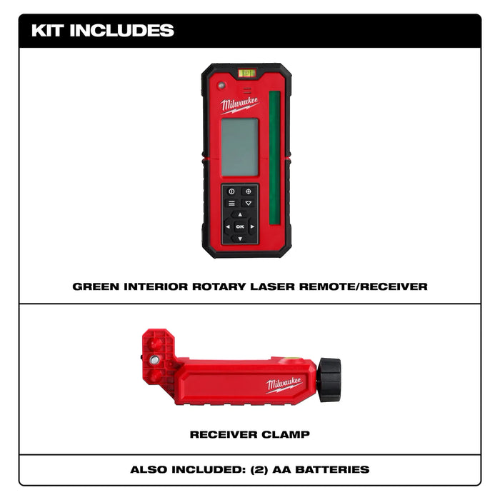 Green Rotary Laser Remote Control & Receiver