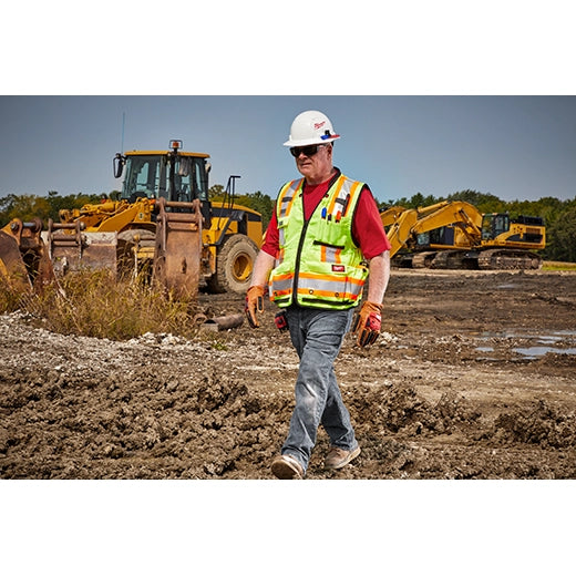 Class 2 Surveyor's High Visibility Yellow Safety Vest - L/XL