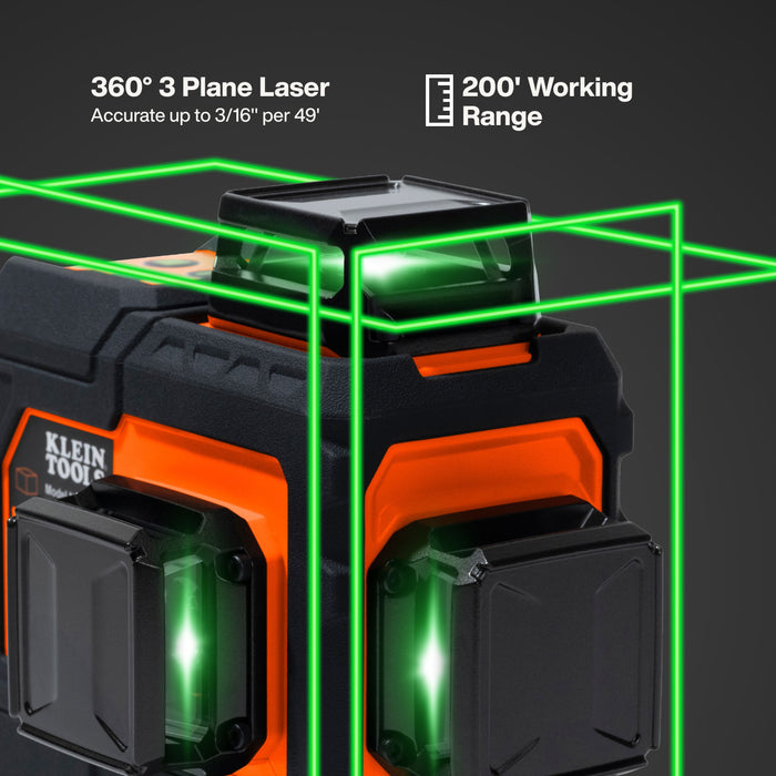 Rechargeable Self Leveling Green Planar Laser Level with Hard Carrying Case