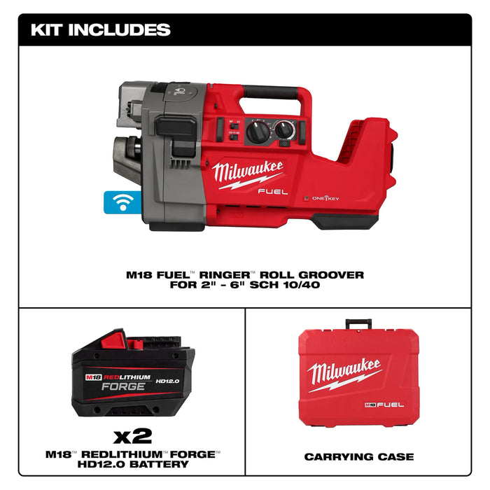 M18 FUEL™ RINGER™ Roll Groover for 2” – 6” Sch 10/40