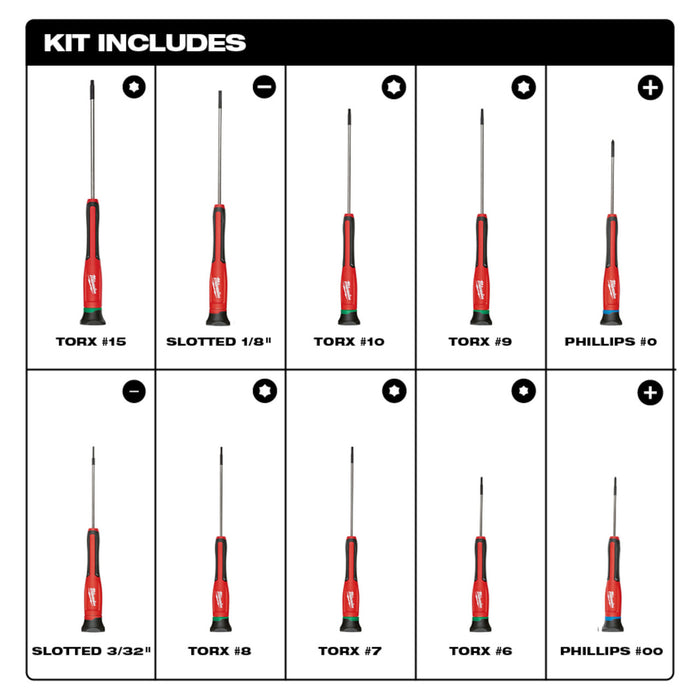 10pc Precision Screwdriver Set