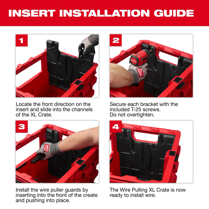 Wire Pulling Inserts for PACKOUT™ XL Crate