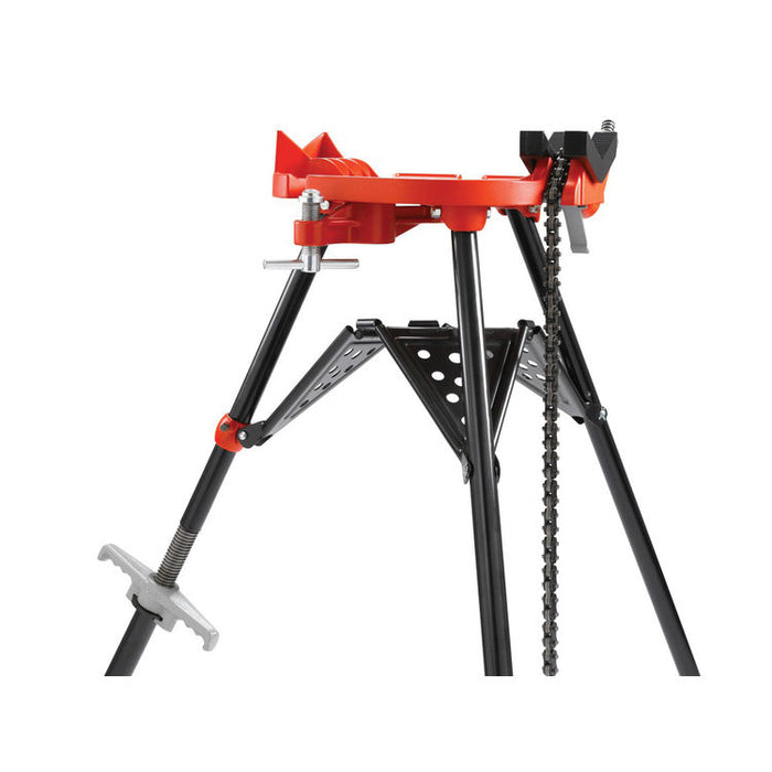 1/8 in. to 2-1/2 in. Pipe Capacity, Portable TriStand Chain Vise with Integrated Folding Legs & Carry Handle Model 425