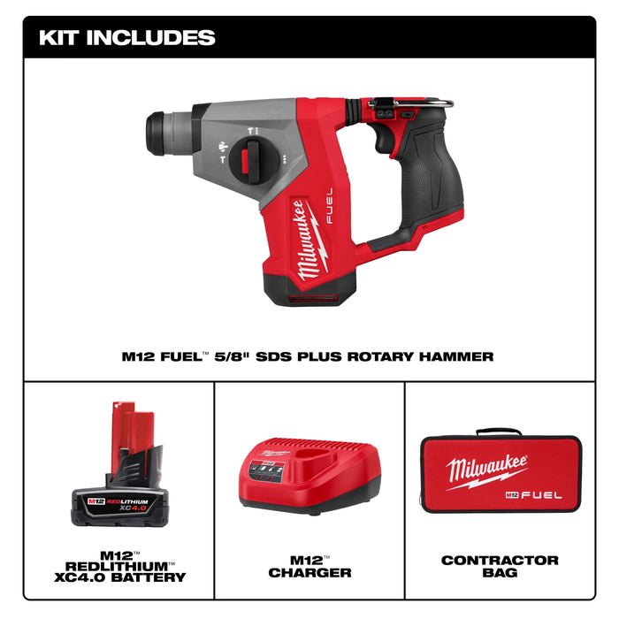 M12 FUEL™ 5/8” SDS Plus Rotary Hammer Kit