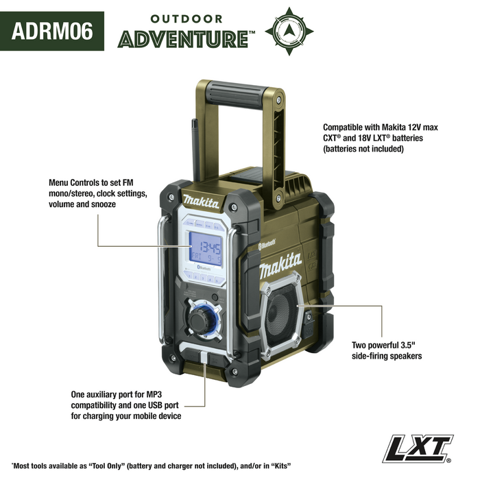 Outdoor Adventure™ 18V LXT® Cordless/Corded Bluetooth® Radio, Tool Only