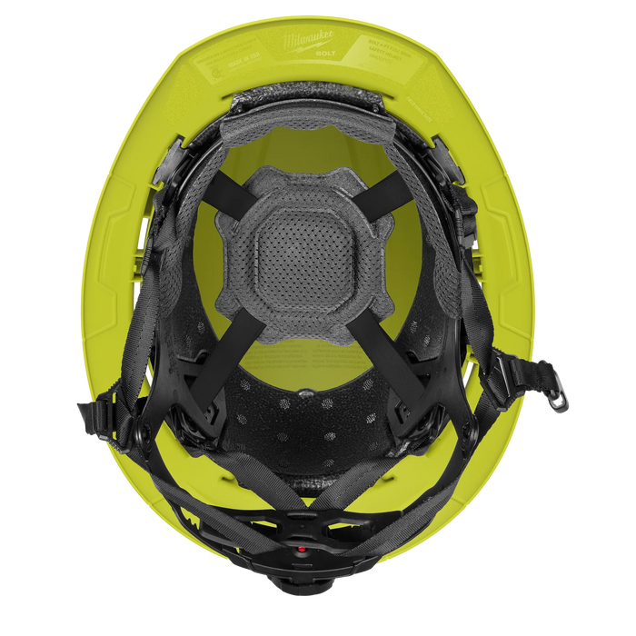 BOLT™ CSA/ANSI Type 2 High Visibility Green Full Brim Non-Vented Safety Helmet w/4PT Chinstrap - Class E