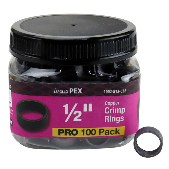 1/2 SS PEX Pinch Clmp 100Jar