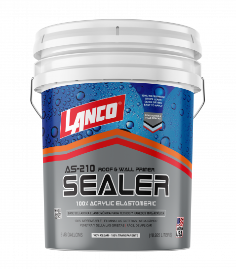 Lanco AS-210 5 Gal. 100% Acrylic Clear Roof Primer and Sealer