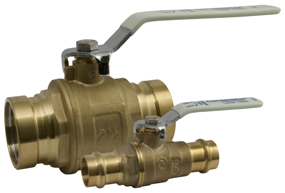 1/2 in. Brass Press x Press Full Port Ball Valve