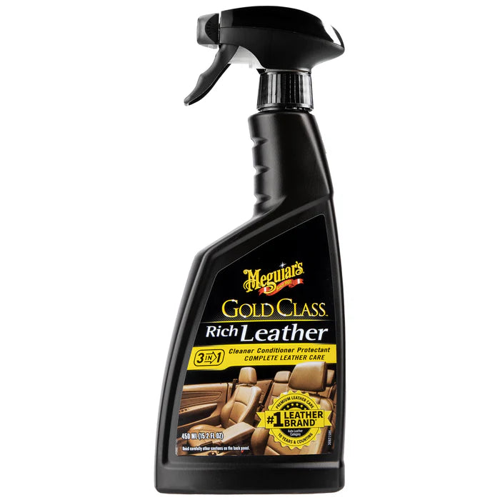 Meguiar's Gold Class Rich Leather 3-in-1: Cleaner, Conditioner, Protectant - 16 oz.