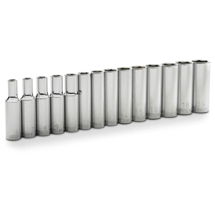 GearWrench 14 Piece 3/8" Drive 6 Point Deep Metric Socket Set