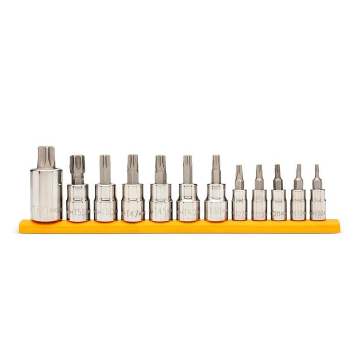 GearWrench 12 Piece 1/4", 3/8" & 1/2" Drive Tamper Proof Torx® Bit Socket Set