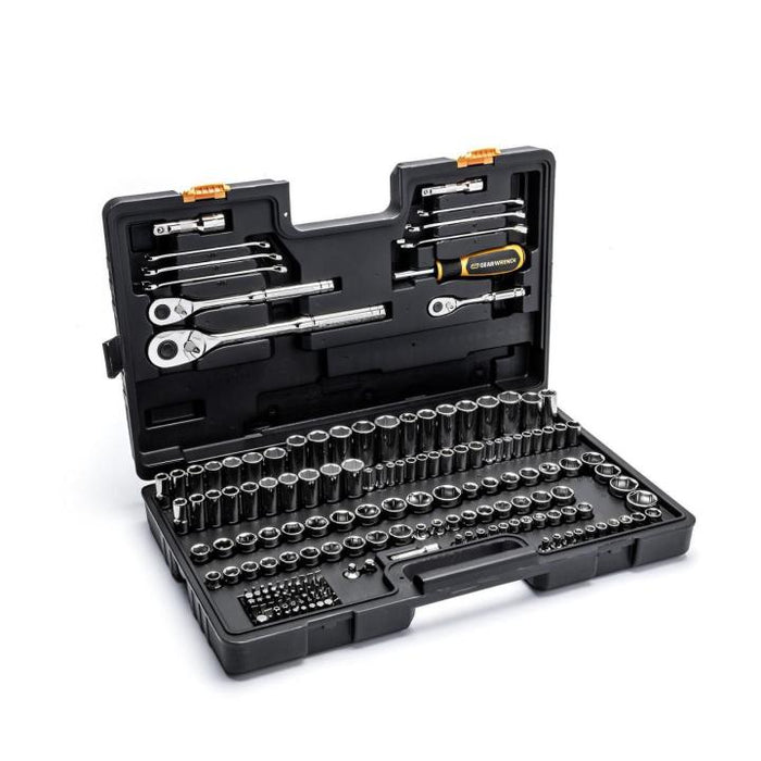 GearWrench 185 Piece 1/4 Inch, 3/8 Inch , 1/2 Inch SAE/MM Mechanics Hand Tool Set