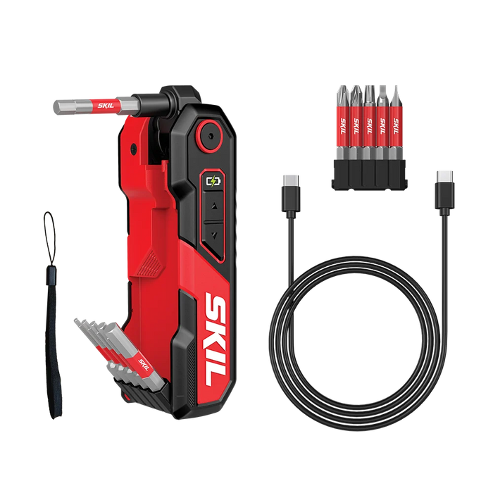 4V Rechargeable Hex key 11pcs bits Set & hand strap