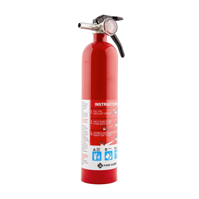 First Alert HOME1 Fire Extinguisher, 2.5 lb, Monoammonium Phosphate, 1-A:10-B:C Class, Wall