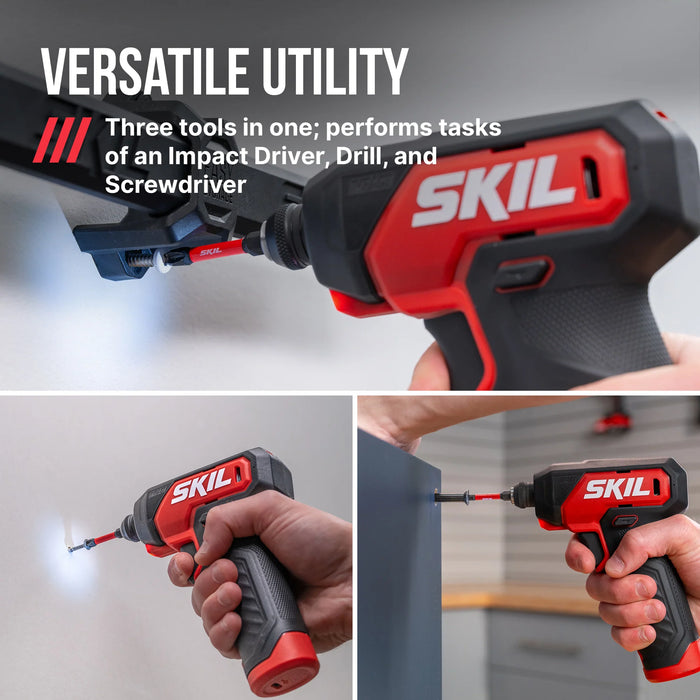 4V Impact Screwdriver with 7pcs impact bits set