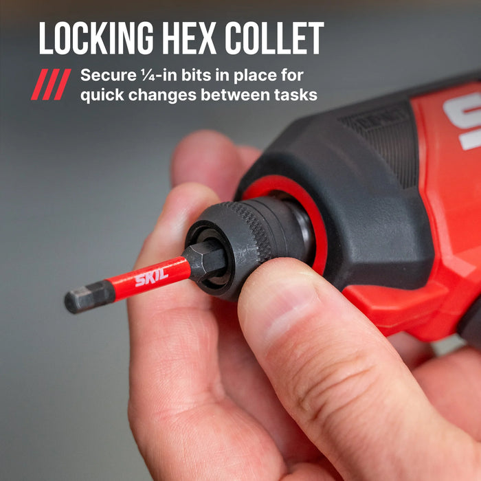 4V Impact Screwdriver with 7pcs impact bits set