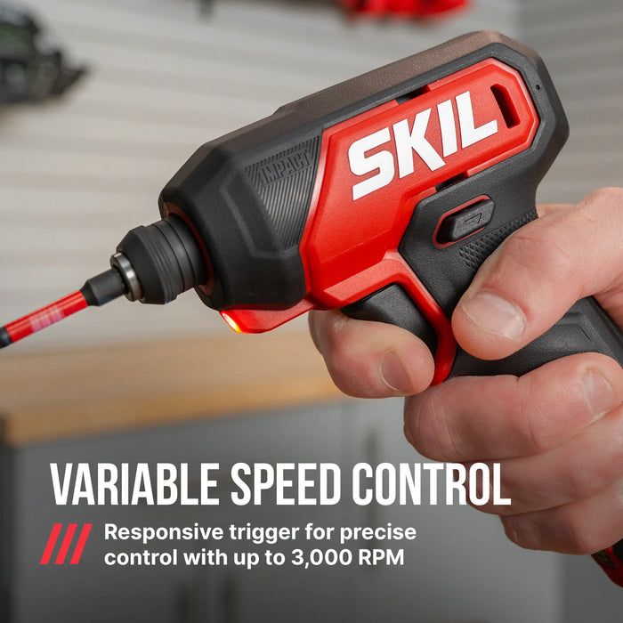 4V Impact Screwdriver with 7pcs impact bits set