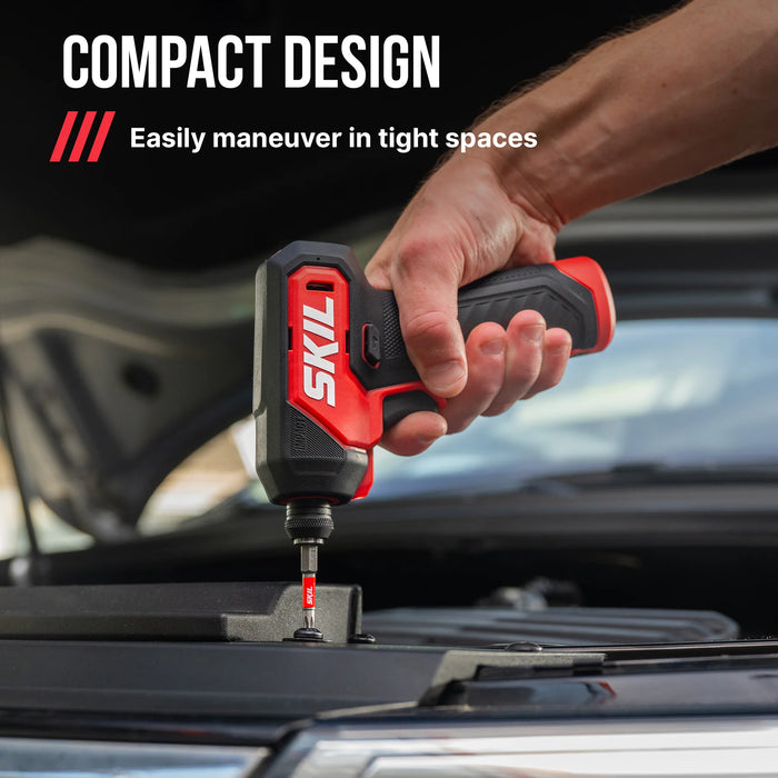 4V Impact Screwdriver with 7pcs impact bits set