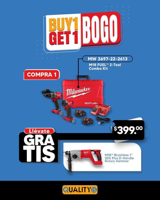 M18 FUEL™ 2-Tool Combo Kit + M18™ Brushless 1” SDS Plus D-Handle Rotary Hammer