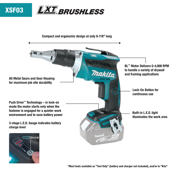 BRUSHLESS 18V SCREWDRIVER TOOL