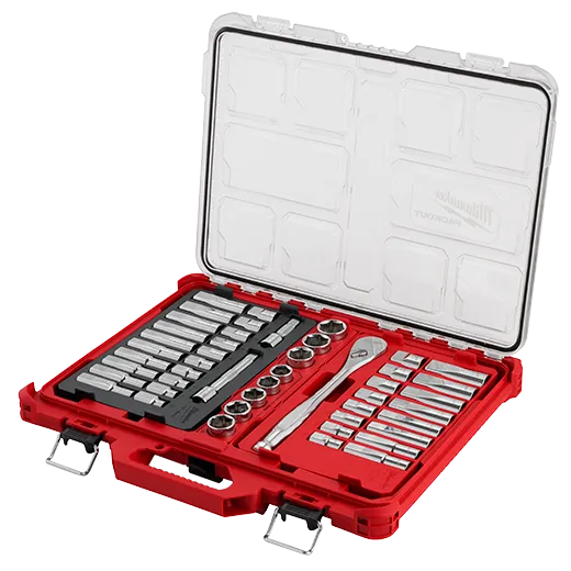 47pc 1/2" Drive Ratchet & Socket Set with PACKOUT™ Low-Profile Organizer