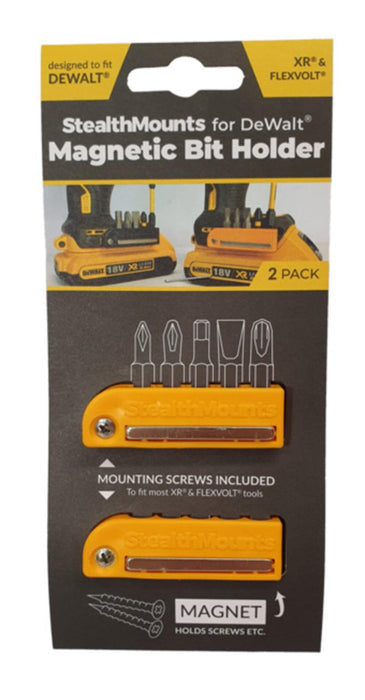 StealthMounts Magnetic Bit Holder for Dewalt 12v and 20v XR & Flexvolt Tools