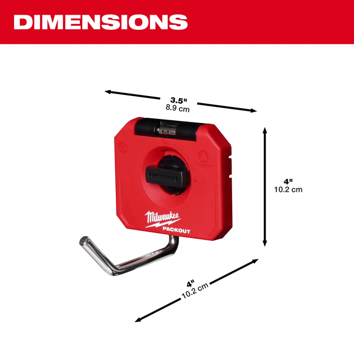 PACKOUT™ 4" Single Straight Hook