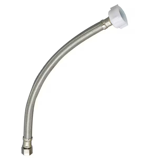Plumb Pak EZ Series Toilet Supply Tube, 3/8 in Inlet, Compression Inlet, 7/8 in Outlet, Ballcock Outlet