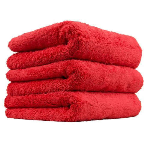 HAPPY ENDING ULTRA PLUSH EDGELESS MICROFIBER TOWEL, RED 16""
