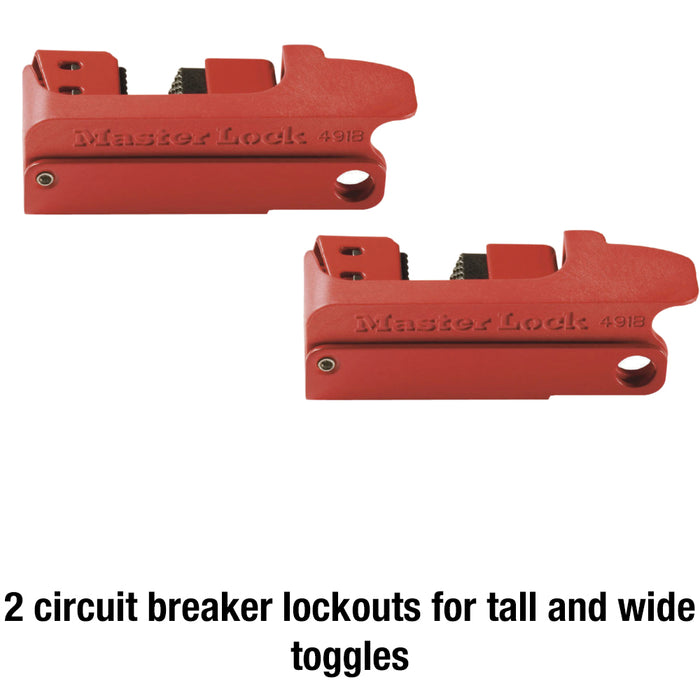 Master Lock Lockout Toolbox with Standard Electrical Device Assortment and three Zenex™ Thermoplastic Padlocks