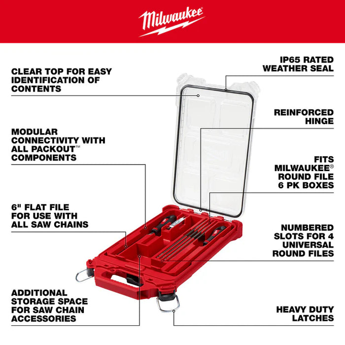9pc Saw Chain Sharpening Set with PACKOUT™ Low-Profile Compact Organizer
