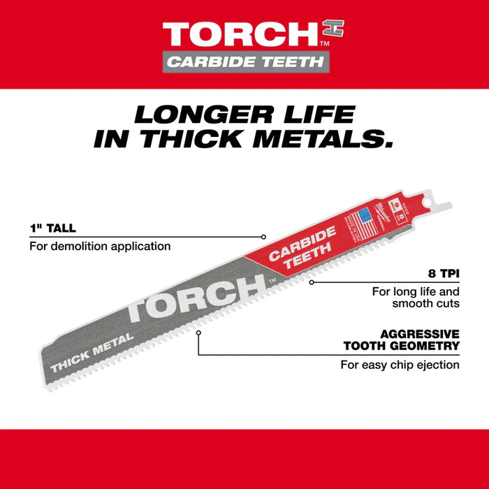 6" 8TPI The TORCH™ with CARBIDE TEETH 5PK