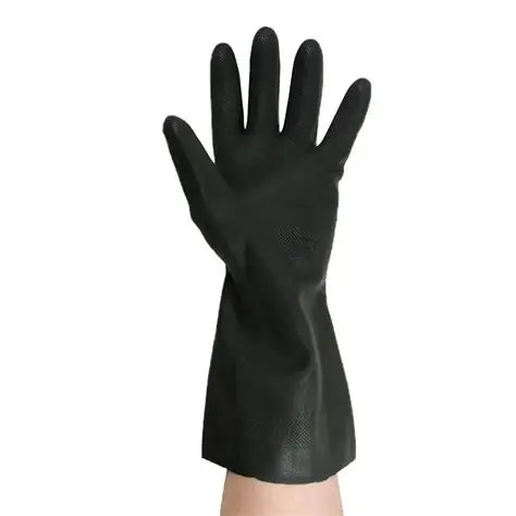 BLACK RUBBER GLOVE HEAVY DUTY
