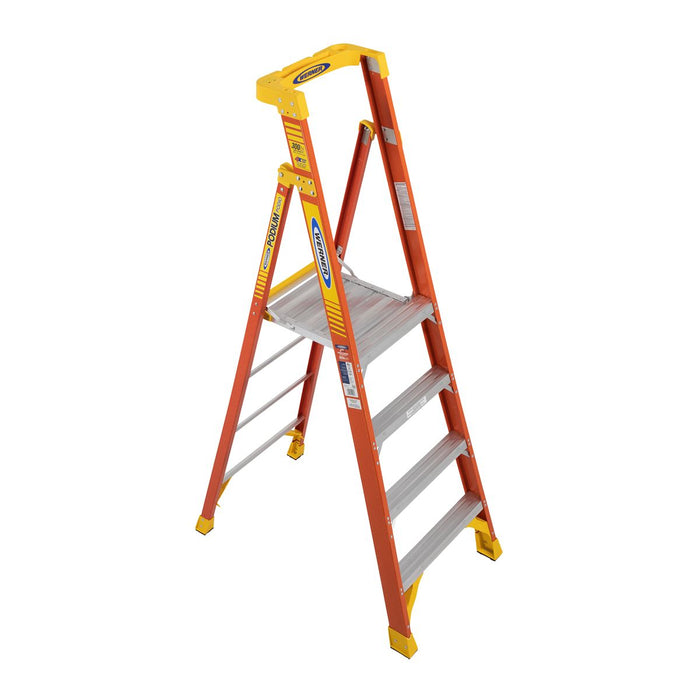 Werner 4 ft. Fiberglass Podium Step Ladder Type IA
