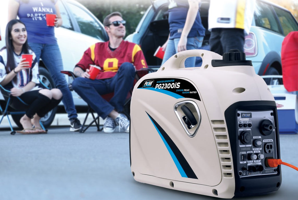 Pulsar 2,300W Portable Gas-Powered Inverter Generator with USB Outlet & Parallel Capability