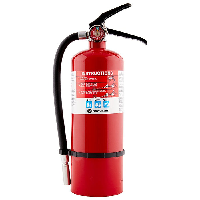 First Alert PRO5 Fire Extinguisher, 5 lb, Monoammonium Phosphate, 3-A:40-B:C Class, Wall