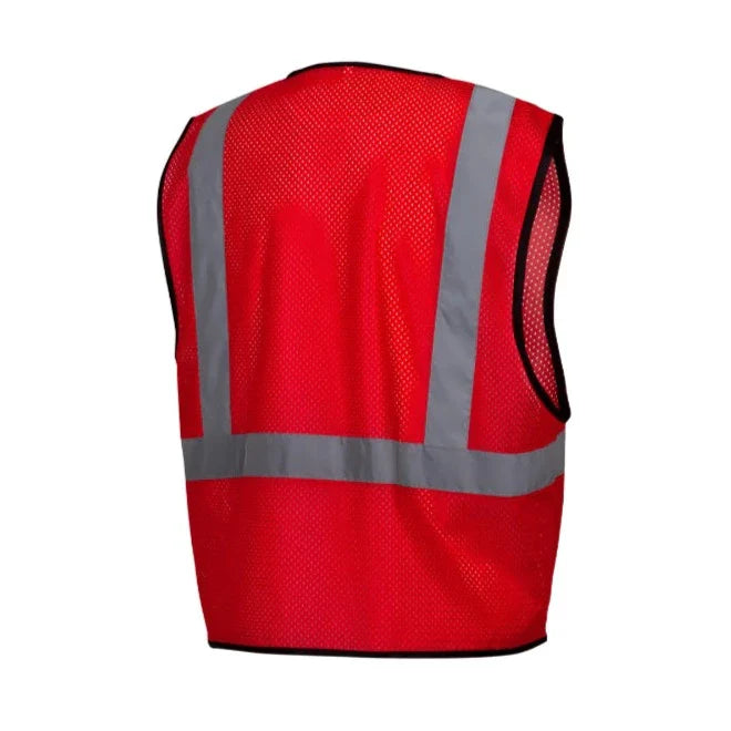 Pyramex® Lightweight Enhanced Visibility Mesh Safety Vest - L/XL Red