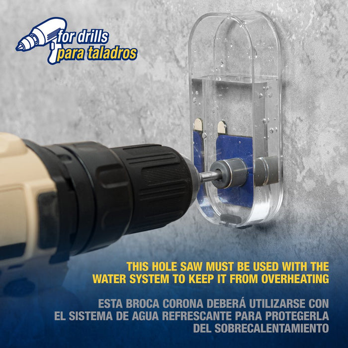 5/16" Diamond Drill Bit w/Drill Guide & Water Cooling System