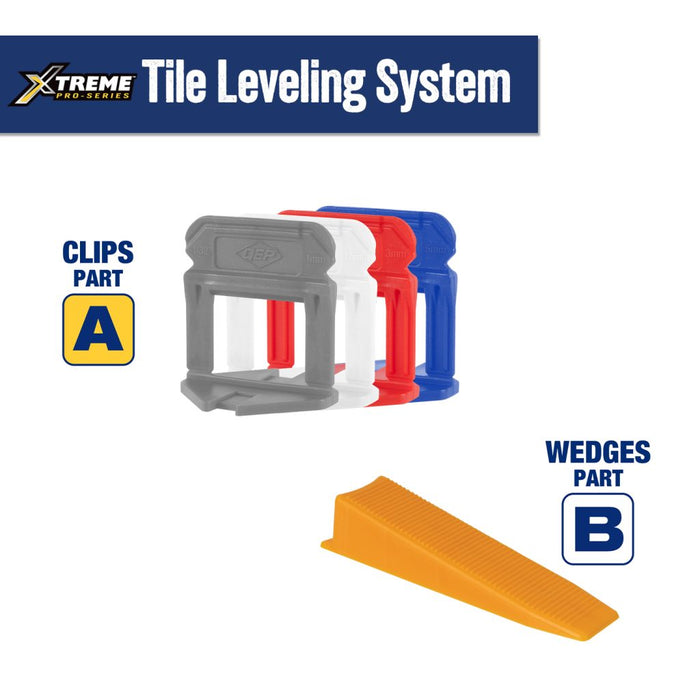 Xtreme 1/16" Leveling Clips, Box - 500 Qty