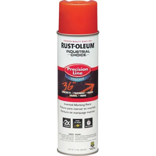 Rust-Oleum Water-Based Precision Line Marking Paint 17oz Alert Orange