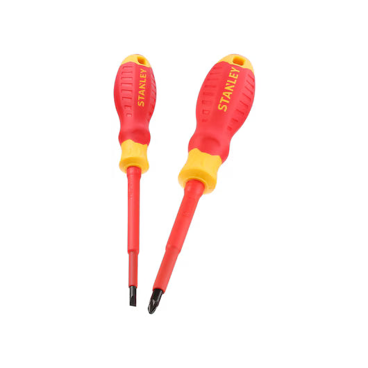 STANLEY® VDE Pozi and Slotted Screwdriver Set 2pc.