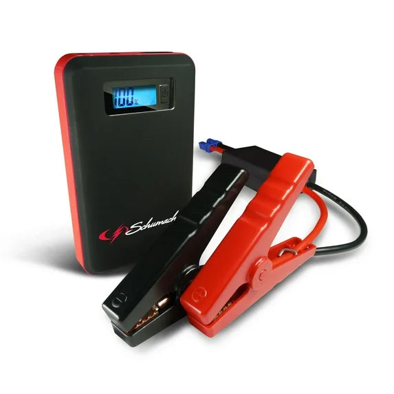 Automotive 12 Volt 600 Peak Amp Lithium Ion Jump Starter and Portable Power Bank with Built-in LED Light