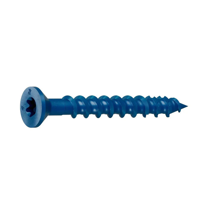 Titen Turbo™ — 3/16 in. x 1-3/4 in. Phillips Flat-Head Concrete and Masonry Screw, Blue (75-Qty)