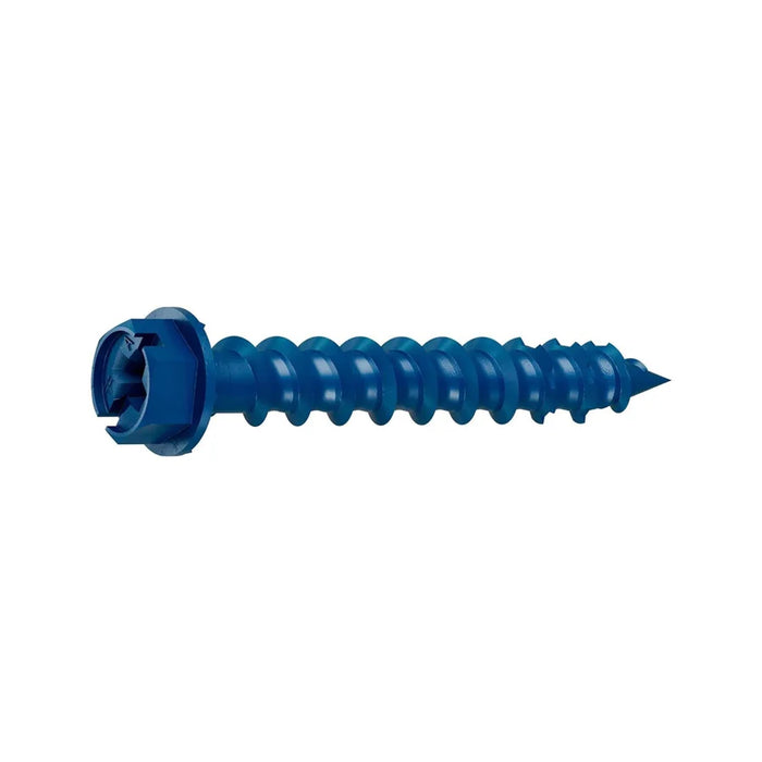 Titen Turbo™ — 1/4 in. x 1-3/4 in. Hex-Head Concrete and Masonry Screw, Blue (25-Qty)