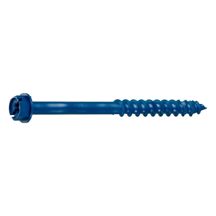 Titen Turbo™ — 1/4 in. x 3-1/4 in. Hex-Head Concrete and Masonry Screw, Blue (75-Qty)