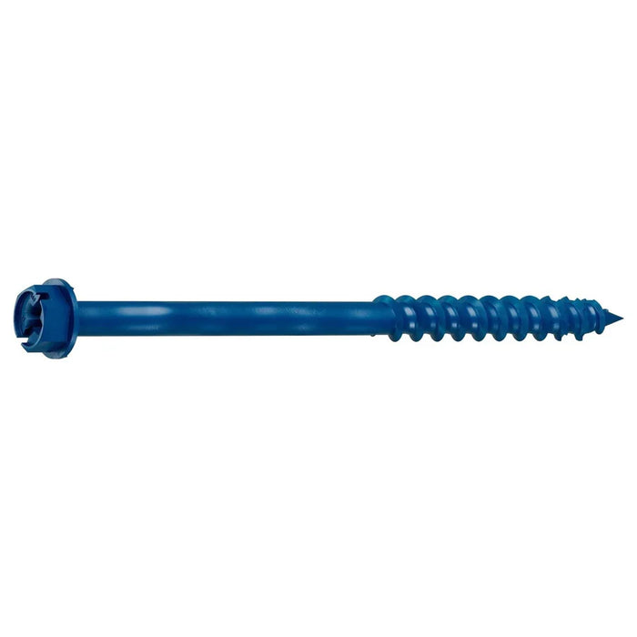 Titen Turbo™ — 1/4 in. x 3-3/4 in. Hex-Head Concrete and Masonry Screw, Blue (25-Qty)