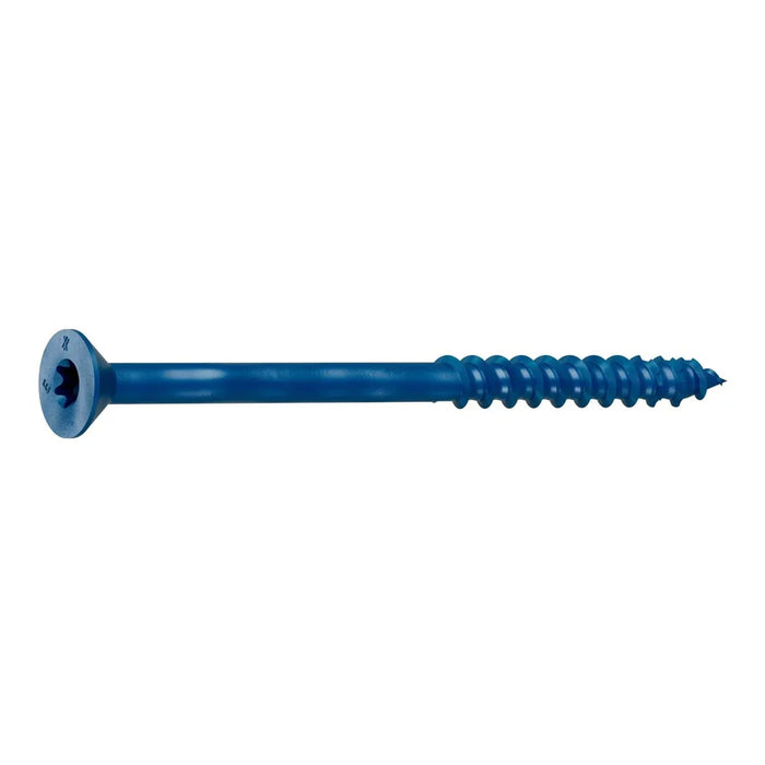 Titen Turbo™ — 1/4 in. x 3-3/4 in. Phillips Flat-Head Concrete and Masonry Screw, Blue (25-Qty)