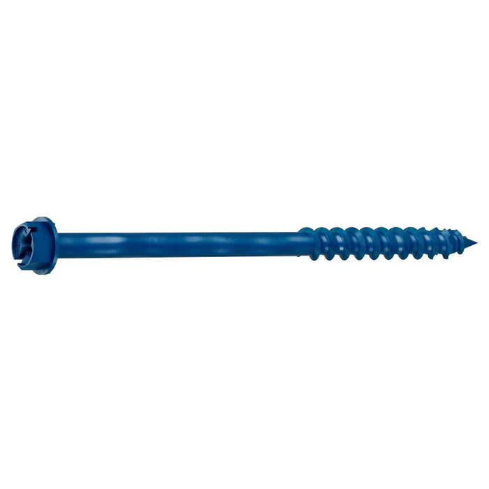 Titen Turbo™ — 1/4 in. x 4 in. Hex-Head Concrete and Masonry Screw, Blue (25-Qty)
