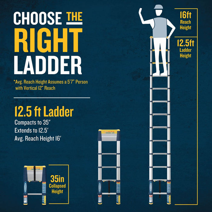 Werner Telescoping Ladder 12.5ft Type IA TS1250